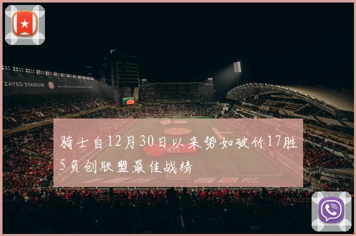 骑士自12月30日以来势如破竹17胜5负创联盟最佳战绩